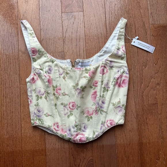 Heavy Manners (NWT) Top Little Besos Corset Summer bby Floral - Picture 9 of 9